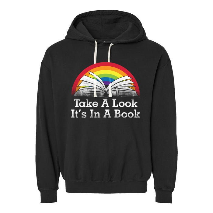 Take A Look, It's In A Book Garment-Dyed Fleece Hoodie