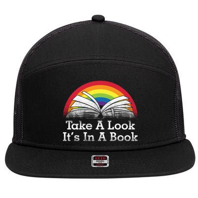 Take A Look, It's In A Book 7 Panel Mesh Trucker Snapback Hat