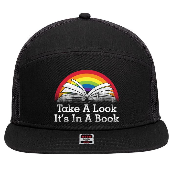Take A Look, It's In A Book 7 Panel Mesh Trucker Snapback Hat