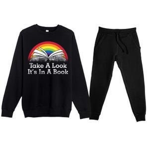 Take A Look, It's In A Book Premium Crewneck Sweatsuit Set