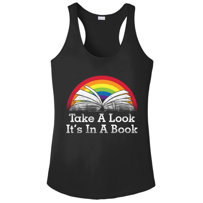 Take A Look, It's In A Book Ladies PosiCharge Competitor Racerback Tank
