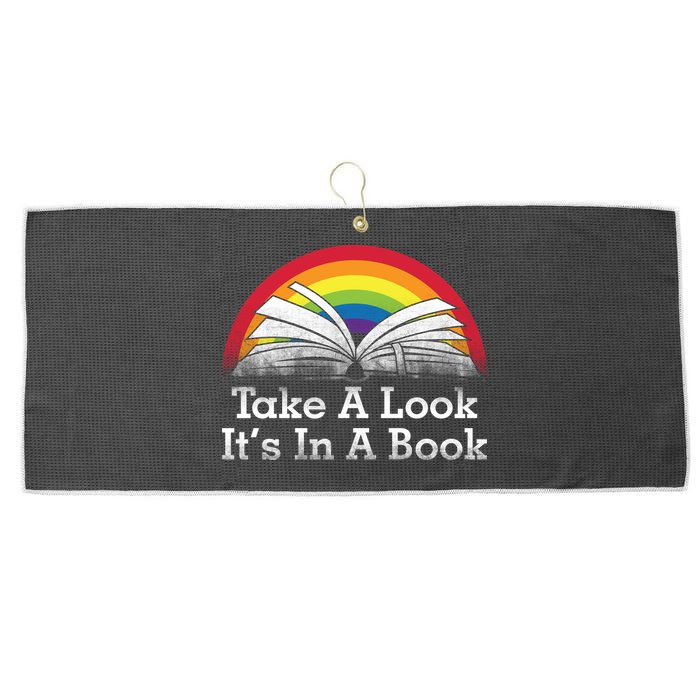 Take A Look, It's In A Book Large Microfiber Waffle Golf Towel