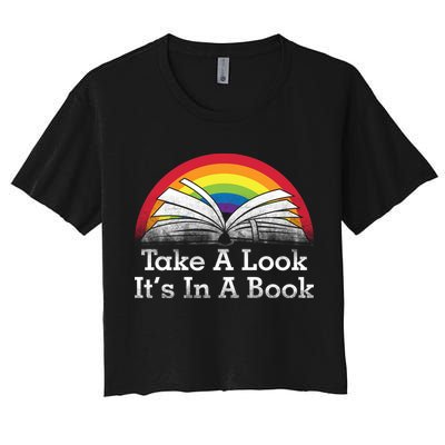 Take A Look, It's In A Book Crop Top