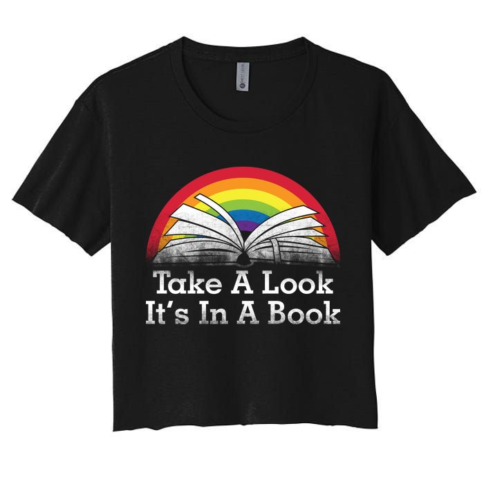 Take A Look, It's In A Book Crop Top