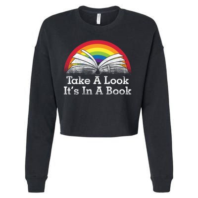 Take A Look, It's In A Book Cropped Pullover Crew