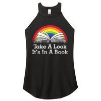 Take A Look, It's In A Book Women's Perfect Tri Rocker Tank