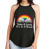 Take A Look, It's In A Book Women's Perfect Tri Rocker Tank