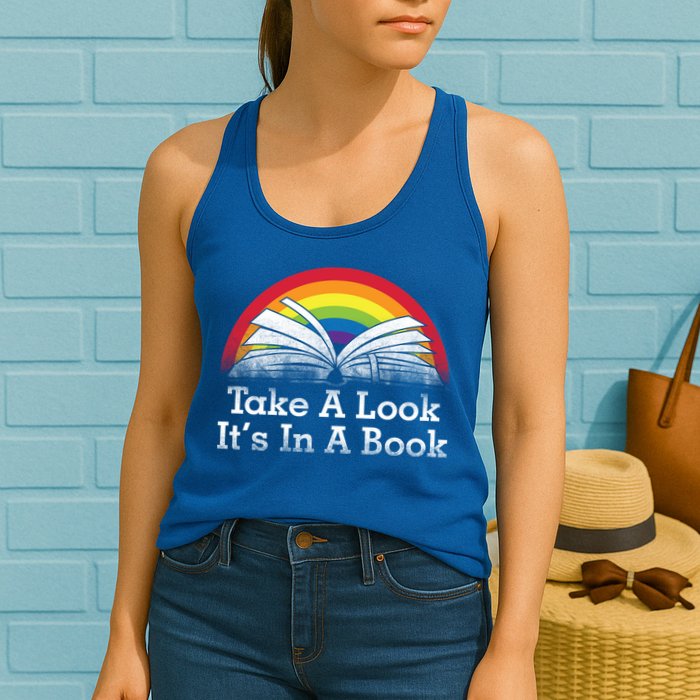 Take A Look, It's In A Book Womens Tank Top