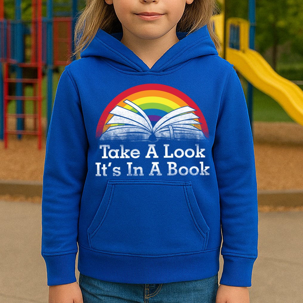 Take A Look, It's In A Book Kids Hoodie