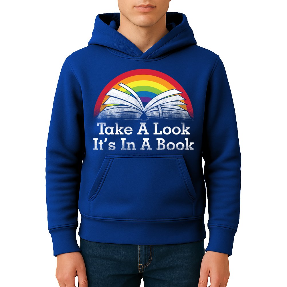Take A Look, It's In A Book Kids Hoodie