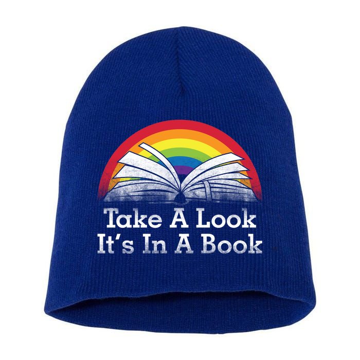 Take A Look, It's In A Book Short Acrylic Beanie