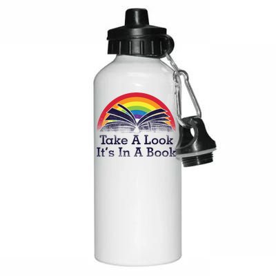 Take A Look, It's In A Book Aluminum Water Bottle