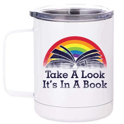 Take A Look, It's In A Book 12 oz Stainless Steel Tumbler Cup