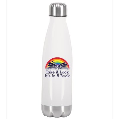 Take A Look, It's In A Book Stainless Steel Insulated Water Bottle