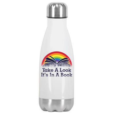 Take A Look, It's In A Book Stainless Steel Insulated Water Bottle