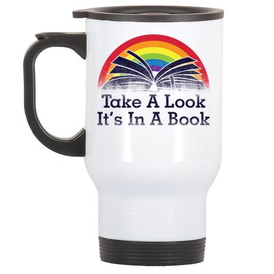 Take A Look, It's In A Book Stainless Steel Travel Mug