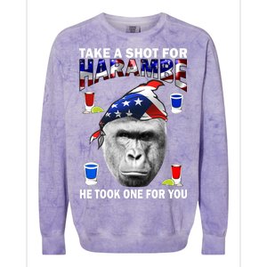 Take A Shot For Harambe Colorblast Crewneck Sweatshirt