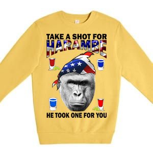 Take A Shot For Harambe Premium Crewneck Sweatshirt