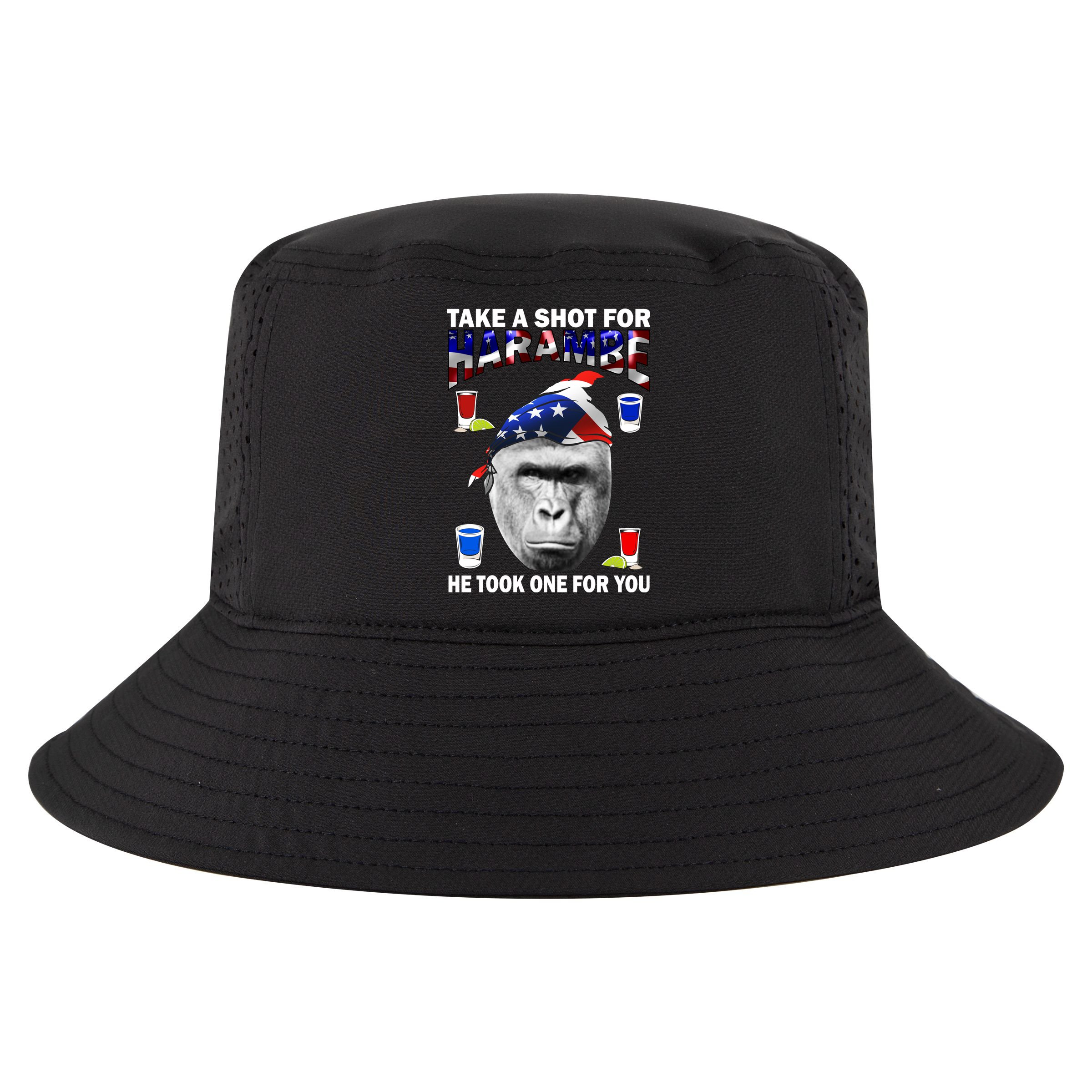 Take A Shot For Harambe Cool Comfort Performance Bucket Hat