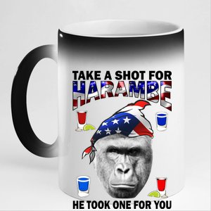 Take A Shot For Harambe 11oz Black Color Changing Mug