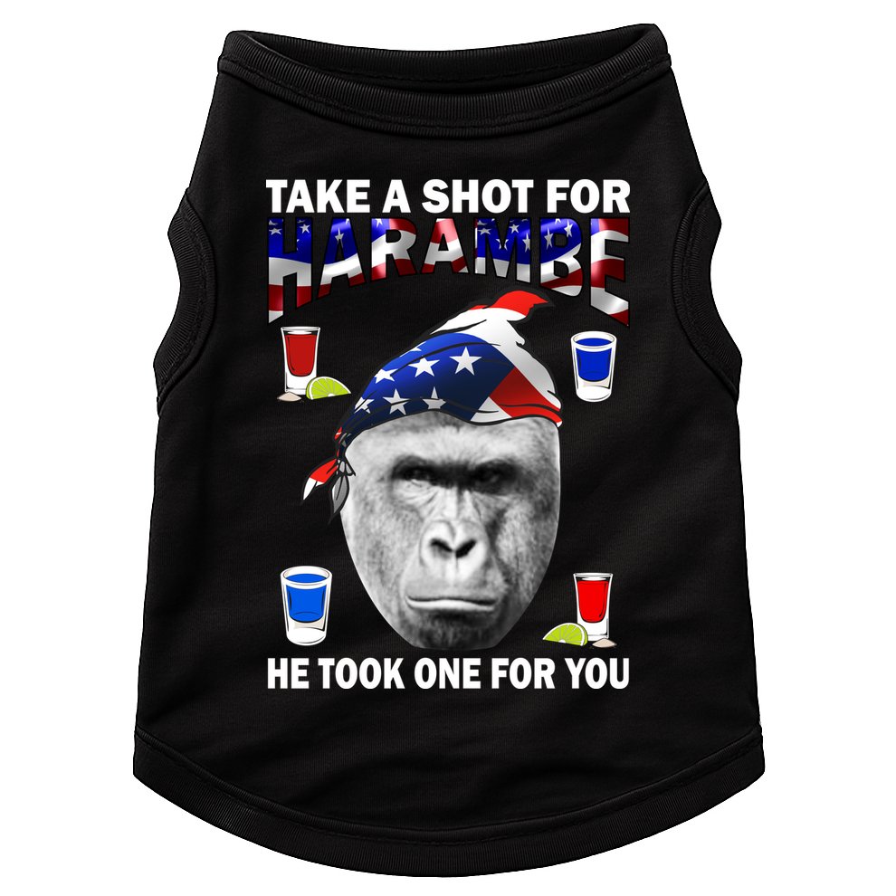Take A Shot For Harambe Doggie Tank