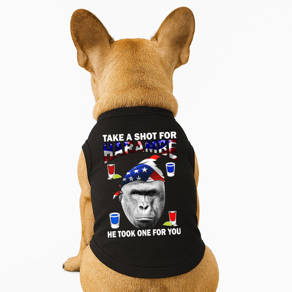 Take A Shot For Harambe Doggie Tank