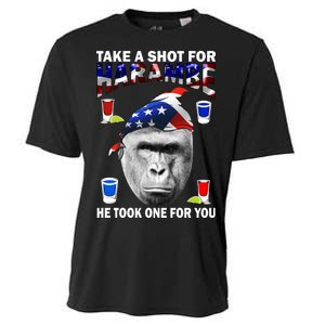 Take A Shot For Harambe Cooling Performance Crew T-Shirt