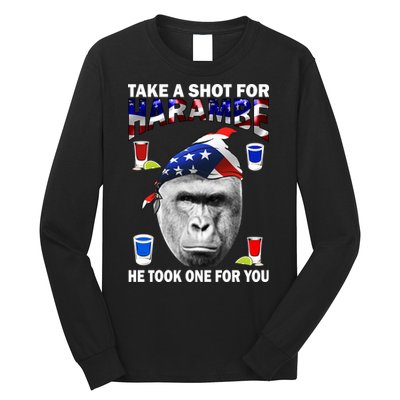 Take A Shot For Harambe Long Sleeve Shirt