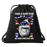 Take A Shot For Harambe Drawstring Bag