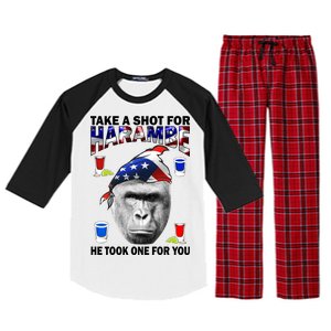 Take A Shot For Harambe Raglan Sleeve Pajama Set