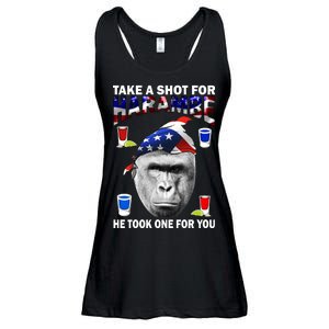 Take A Shot For Harambe Ladies Essential Flowy Tank