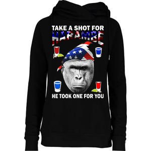 Take A Shot For Harambe Womens Funnel Neck Pullover Hood