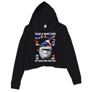 Take A Shot For Harambe Crop Fleece Hoodie