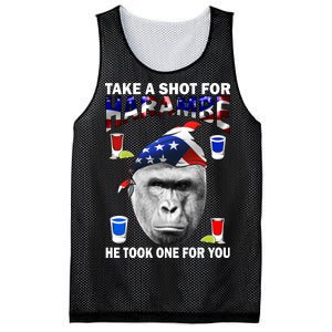 Take A Shot For Harambe Mesh Reversible Basketball Jersey Tank