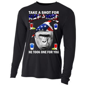 Take A Shot For Harambe Cooling Performance Long Sleeve Crew