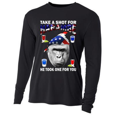 Take A Shot For Harambe Cooling Performance Long Sleeve Crew