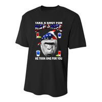 Take A Shot For Harambe Youth Performance Sprint T-Shirt