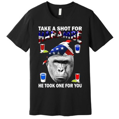 Take A Shot For Harambe Premium T-Shirt