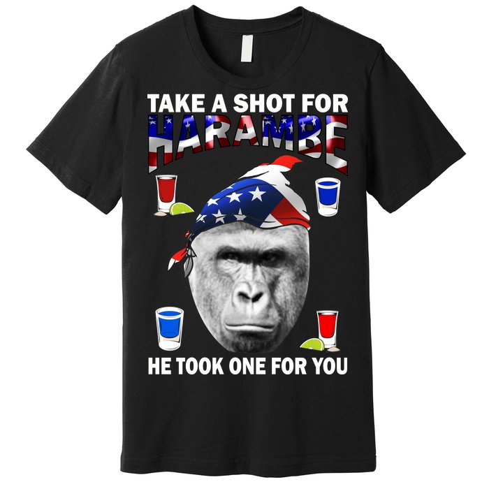 Take A Shot For Harambe Premium T-Shirt