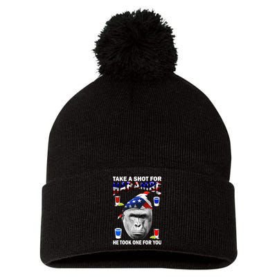 Take A Shot For Harambe Pom Pom 12in Knit Beanie