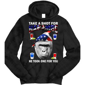 Take A Shot For Harambe Tie Dye Hoodie