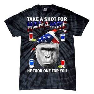 Take A Shot For Harambe Tie-Dye T-Shirt