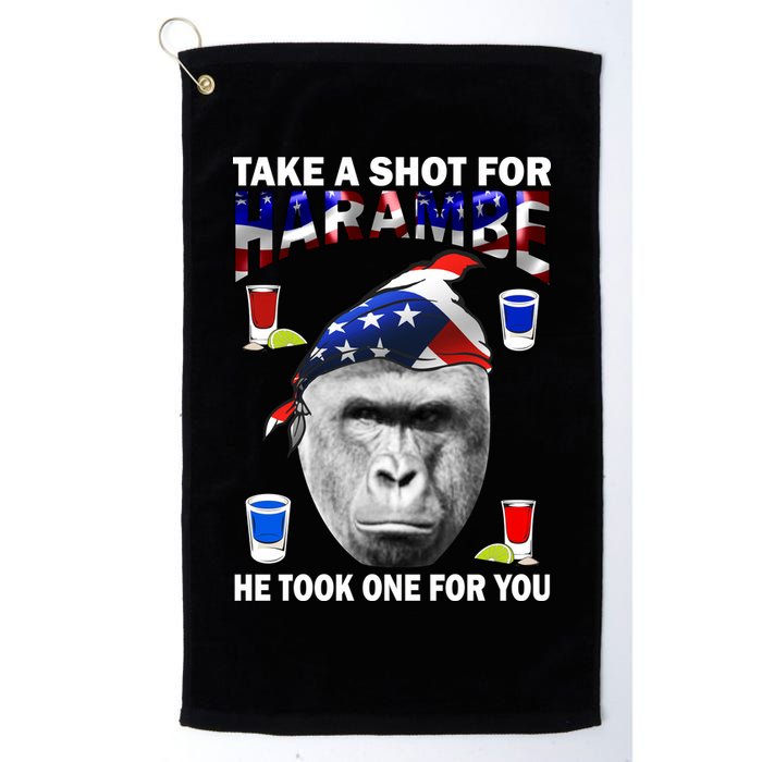 Take A Shot For Harambe Golf Towel