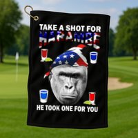 Take A Shot For Harambe Golf Towel