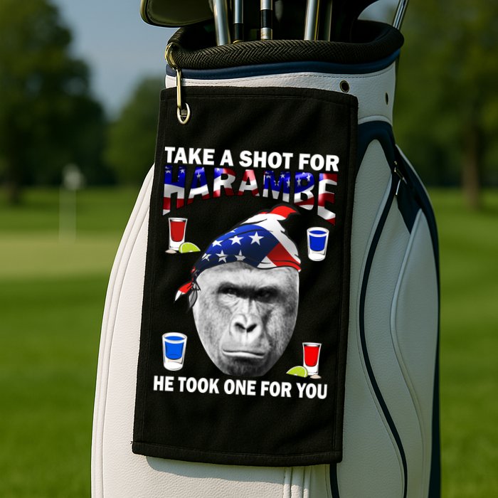 Take A Shot For Harambe Golf Towel