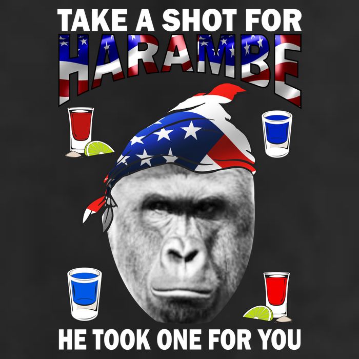 Take A Shot For Harambe Golf Towel