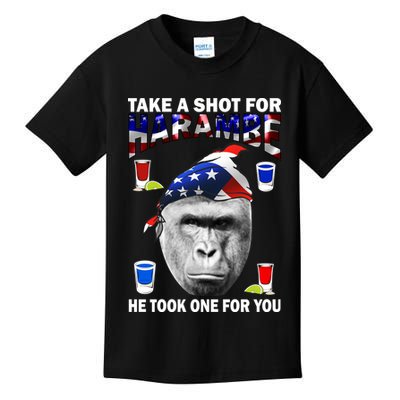 Take A Shot For Harambe Kids T-Shirt