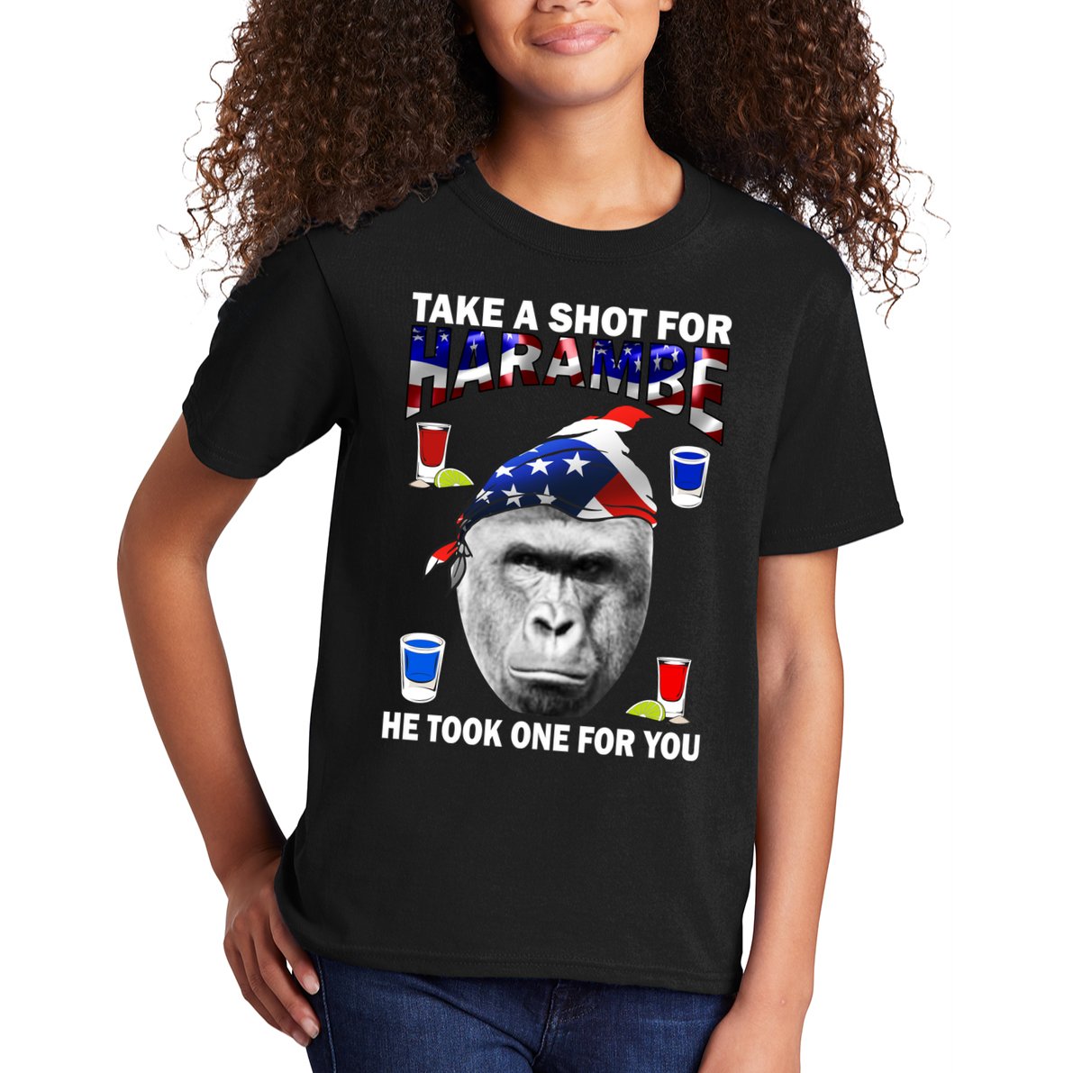 Take A Shot For Harambe Kids T-Shirt