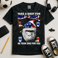 Take A Shot For Harambe Kids Tie-Dye T-Shirt