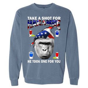 Take A Shot For Harambe Garment-Dyed Sweatshirt